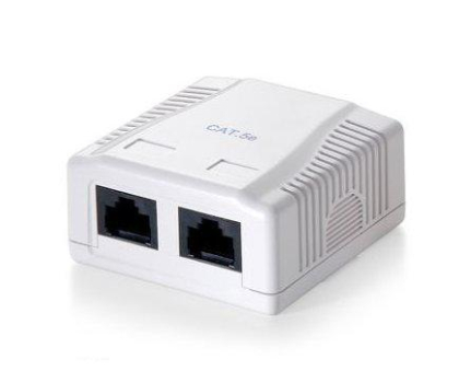 Akcesoria sieciowe Equip gniazdo natynkowe 2xRJ45 kat.5e białe